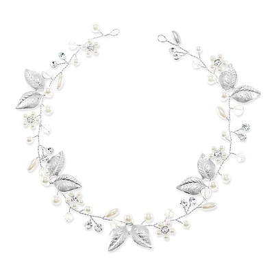 Bridal Leaf Wire Silver Hair Vine 152422