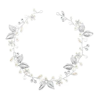 Bridal Leaf Wire Silver Hair Vine 152422