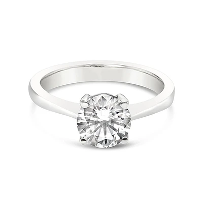 Sterling Silver Cubic Zirconia Solitaire Ring