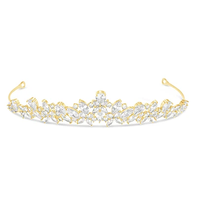 Bridal Gold Cubic Zirconia Tiara 149218