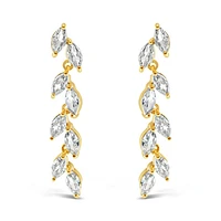 Bridal Gold Cubic Zirconia Necklace & Earrings Set