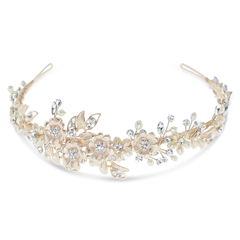 Bridal Rosegold Flower Headband 152451