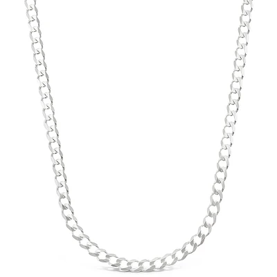 Sterling Silver 6mm Cuban Link 20" Chain Necklace 142971