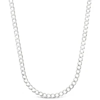 Sterling Silver 6mm Cuban Link 20" Chain Necklace 142971