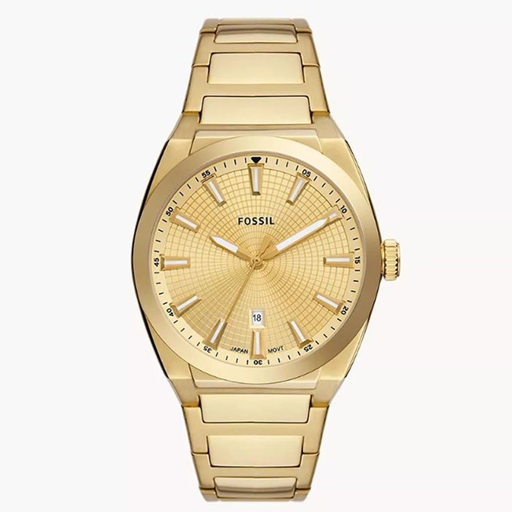 Fossil Everett Gold-Tone Stainless Steel Watch 151317