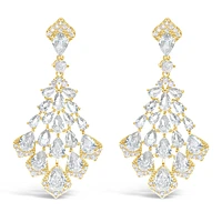 Bridal Gold Cubic Zirconia Earrings 152752