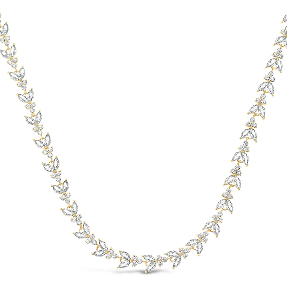 Bridal Gold Cubic Zirconia Necklace 149233