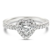 Sterling Silver Cubic Zirconia Heart Ring