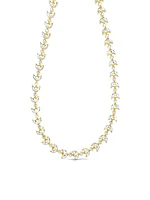 Bridal Gold Cubic Zirconia Necklace and Earrings Set