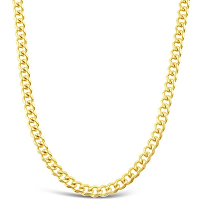 Stainless Steel Gold 5mm Cuban Link 24" Chain 144122