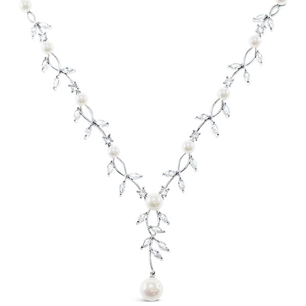 Bridal Pearl Cubic Zirconia Necklace 145917