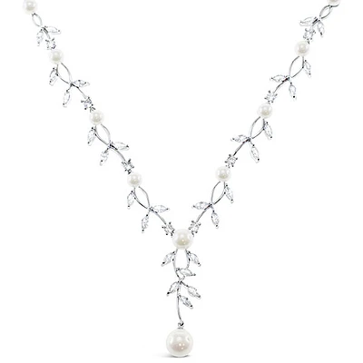 Bridal Pearl Cubic Zirconia Necklace 145917