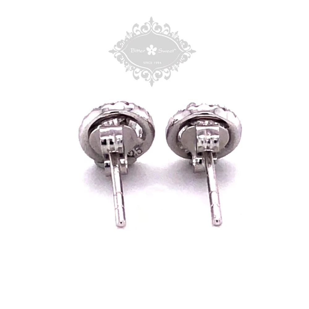 Sterling Silver Cubic Zirconia Round Studs 139378
