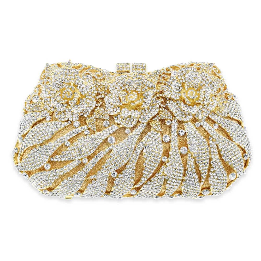 Crystal Rose Handbag Clutch