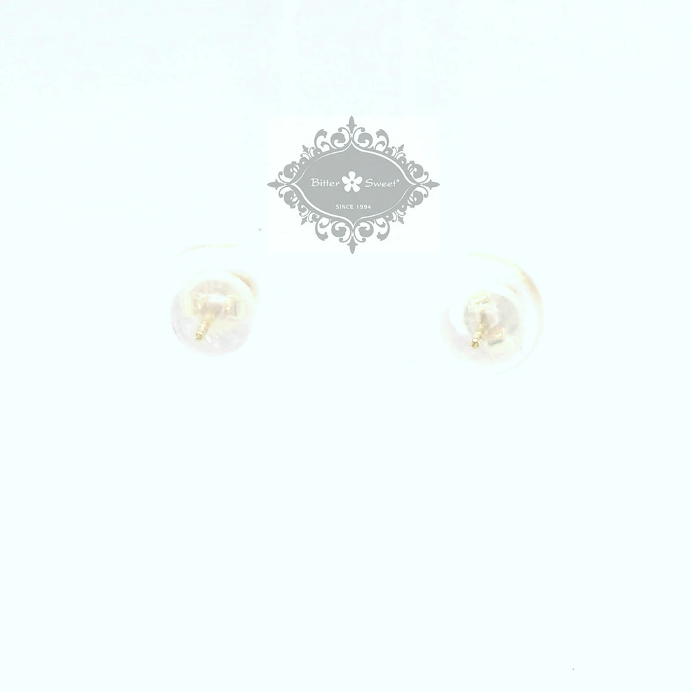 10k Yellow Gold Cubic Zirconia Heart Studs Earrings 153712
