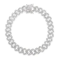 Fashion Cubic Zirconia Cuban Link 8" Inches Bracelet 143072