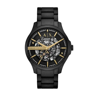 Armani Exchange Automatic Gunmetal Stainless Steel Watch