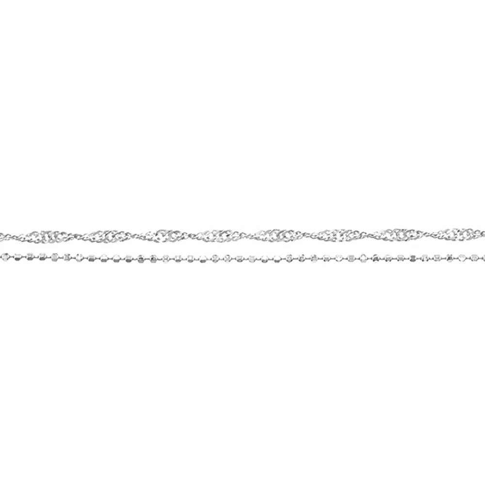 Sterling Silver Twist Anklet 141821