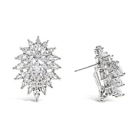 Bridal Sliver Cubic Zirconia Stud Earrings 139550