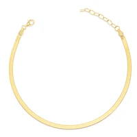 Gold Plated Sterling Silver 2mm Snake Anklet 149389