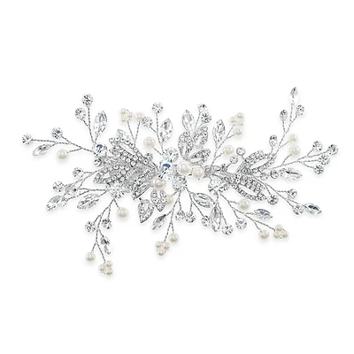 Bridal Silver Pearl Hair Clip 142035