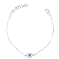 Sterling Silver Cubic Zirconia Evileye Bracelet 147727