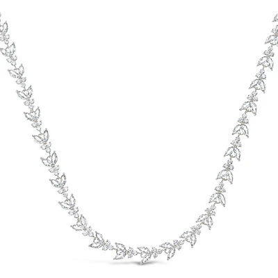 Bridal Silver Cubic Zirconia Necklace