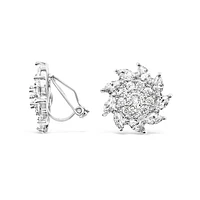 Bridal Silver Cubic Zirconia Clip-on Earrings 149309