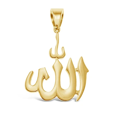 Stainless Steel Gold Allah Pendant 142523
