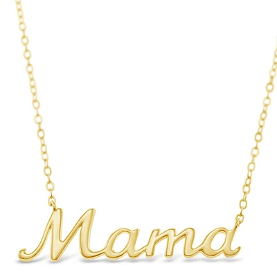 Gold Plated Sterling Silver Mama Necklace 142491