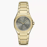 Armani Exchange Three-Hand Gold-Tone Stainless Steel Watch