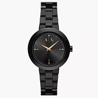 Armani Exchange Two-Hand Black Stainless Steel Watch 153654