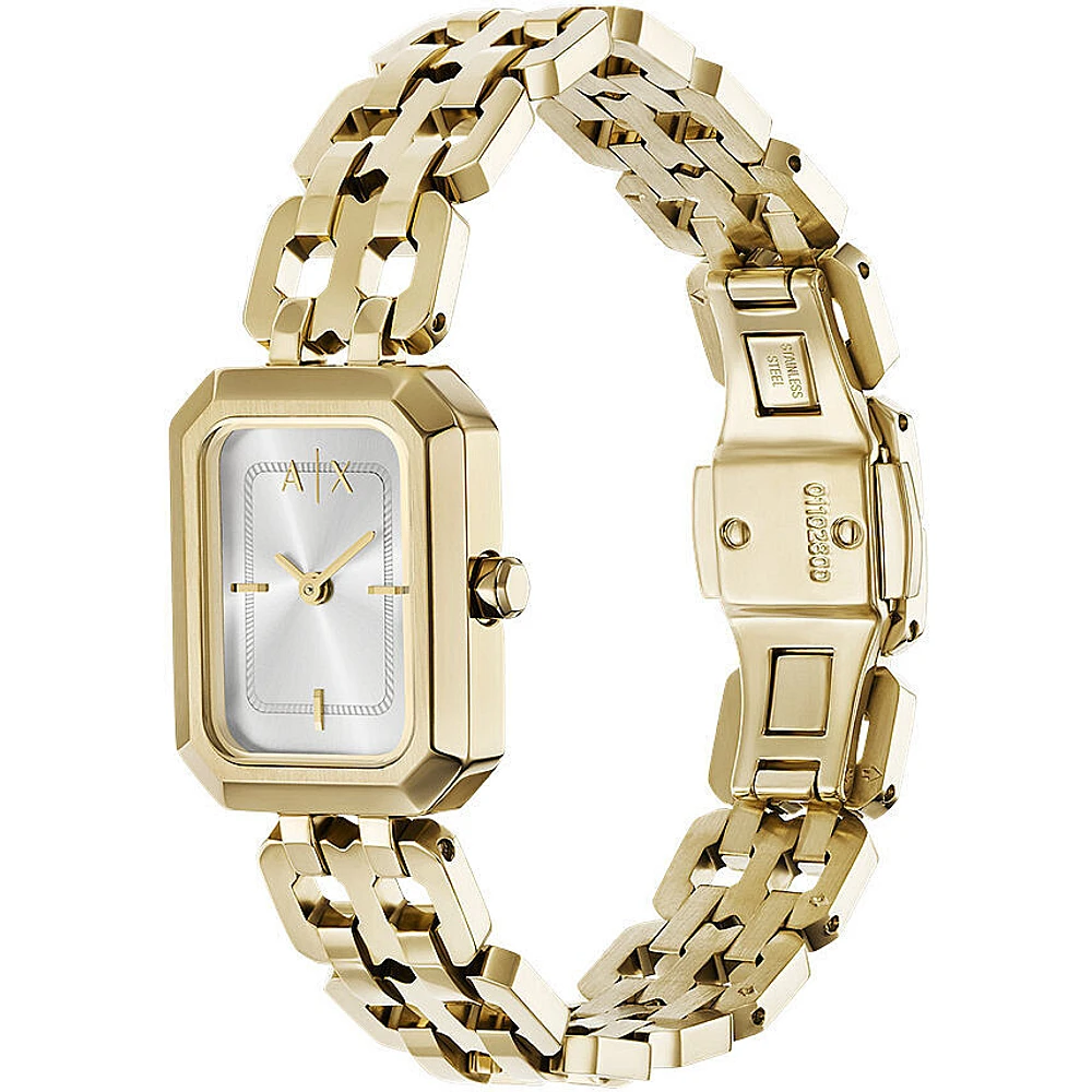 Armani Exchange Two-Hand Rose Gold-Tone Stainless Steel Watch 154355