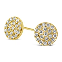Yellow Gold Plated Sterling Silver Cubic Zirconia Earrings 129282