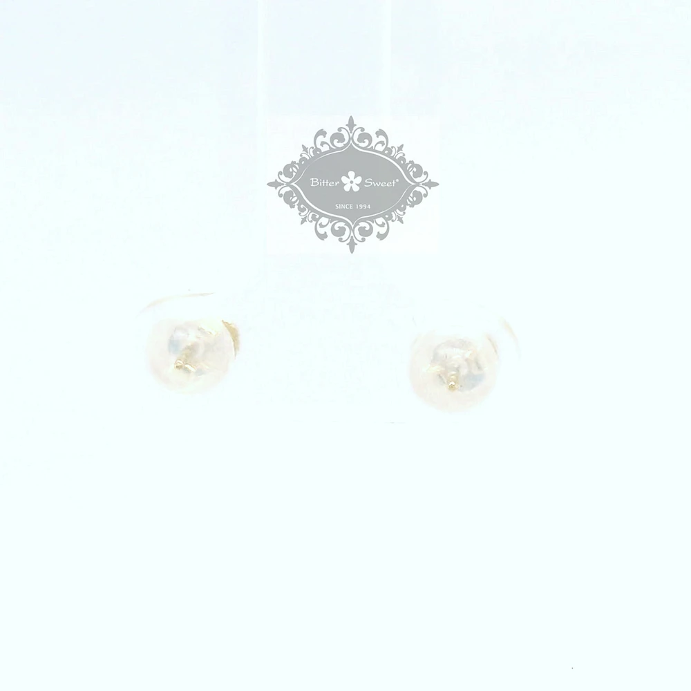 10k Yellow Gold Cubic Zirconia Heart Studs Earrings