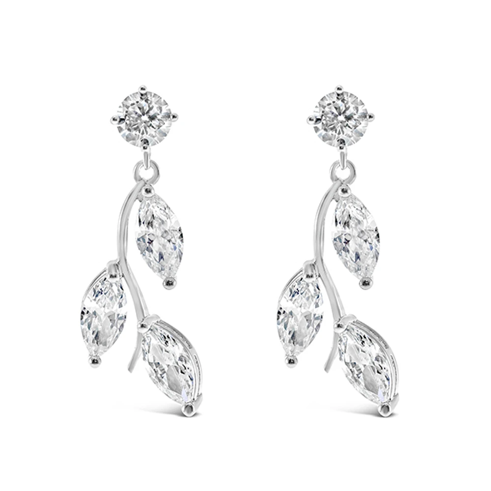 Bridal Silver Cubic Zirconia Necklace & Earrings Set 146352
