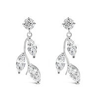 Bridal Silver Cubic Zirconia Necklace & Earrings Set 146352