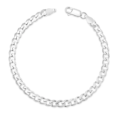 Sterling Silver 4.5mm Cuban Link 7" Bracelet 142104