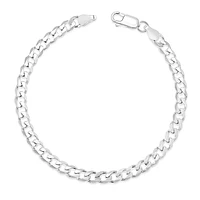 Sterling Silver 4.5mm Cuban Link 7" Bracelet 142104
