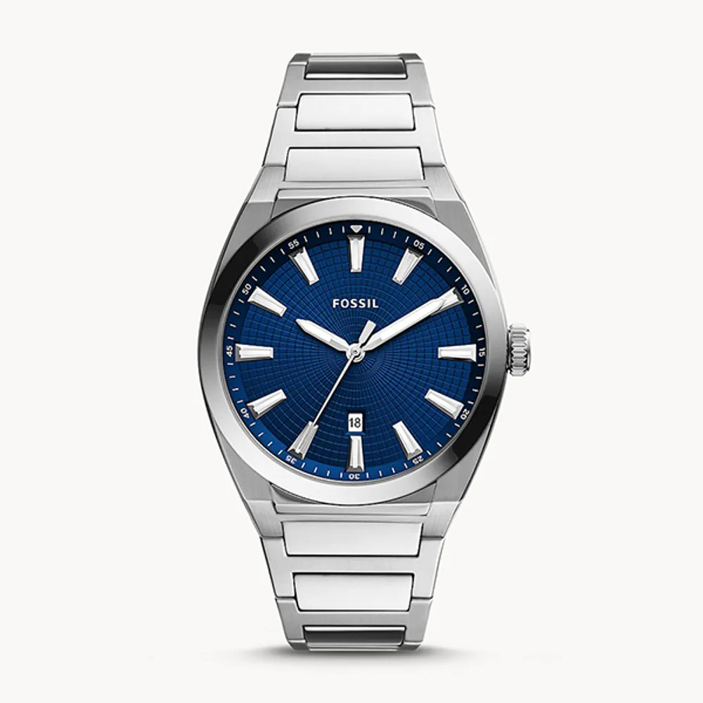 Fossil Everett Three-Hand Date Stainless Steel Watch 147093
