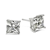 Sterling Silver Cubic Zirconia Square 7mm Studs 9001469
