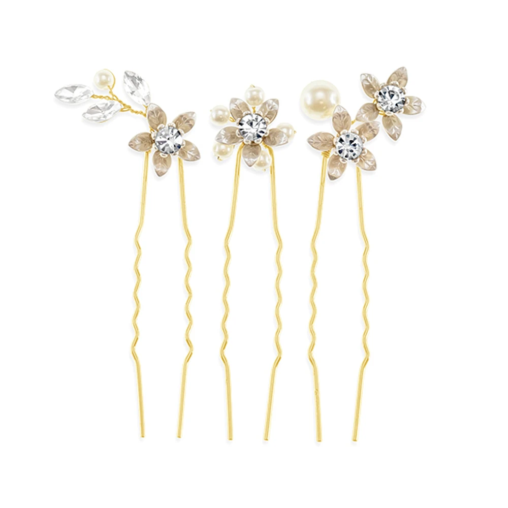Bridal Gold Hair Stick Set