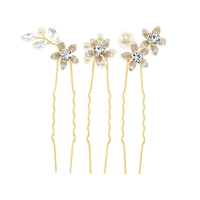 Bridal Gold Hair Stick Set