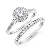 Sterling Silver Cubic Zirconia Round Set Ring 145710
