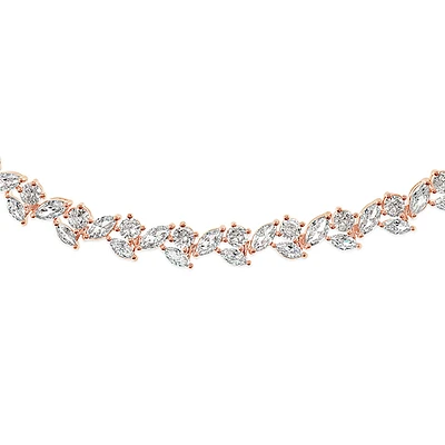 Bridal Rose Gold Cubic Zirconia Bracelet 142898