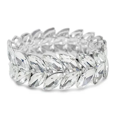 Fashion Silver Crystal Elastic Bracelet 146209
