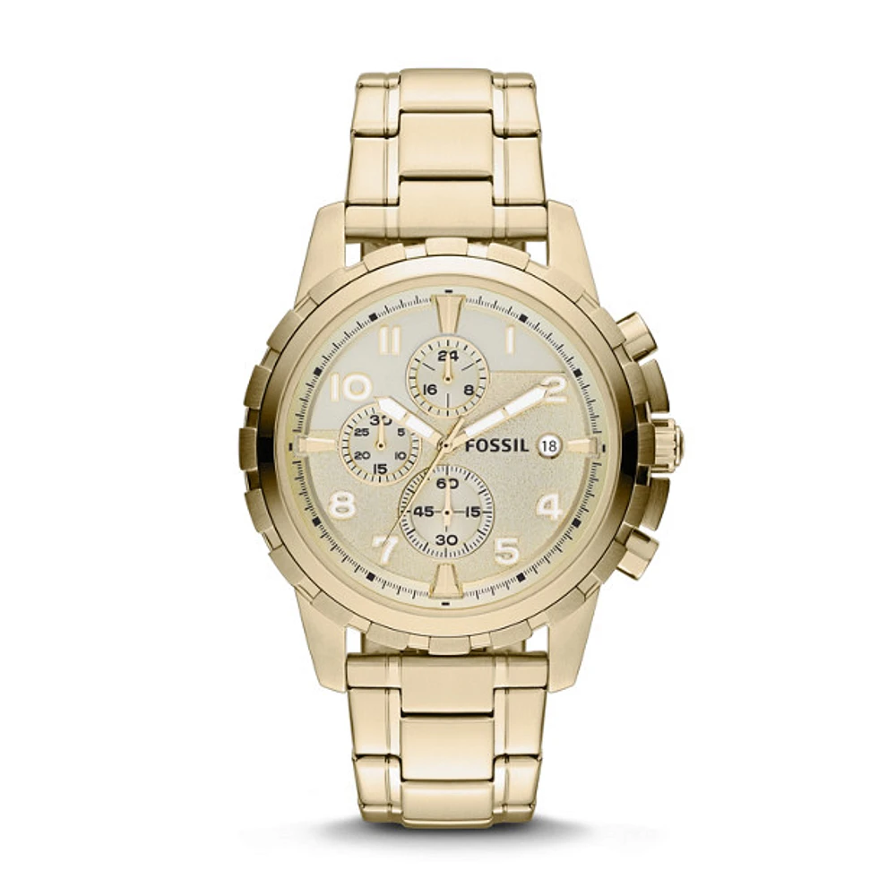Fossil Dean Chronograph Gold-Tone Stainless Steel Watch 126319