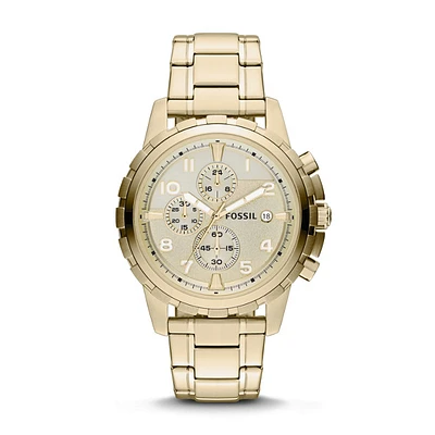 Fossil Dean Chronograph Gold-Tone Stainless Steel Watch 126319