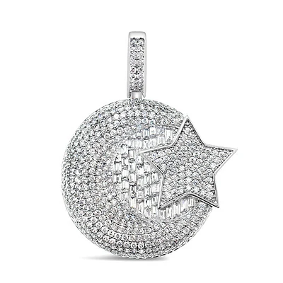 Cubic Zirconia Moon Star Pendant 145280