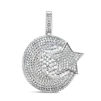 Cubic Zirconia Moon Star Pendant 145280